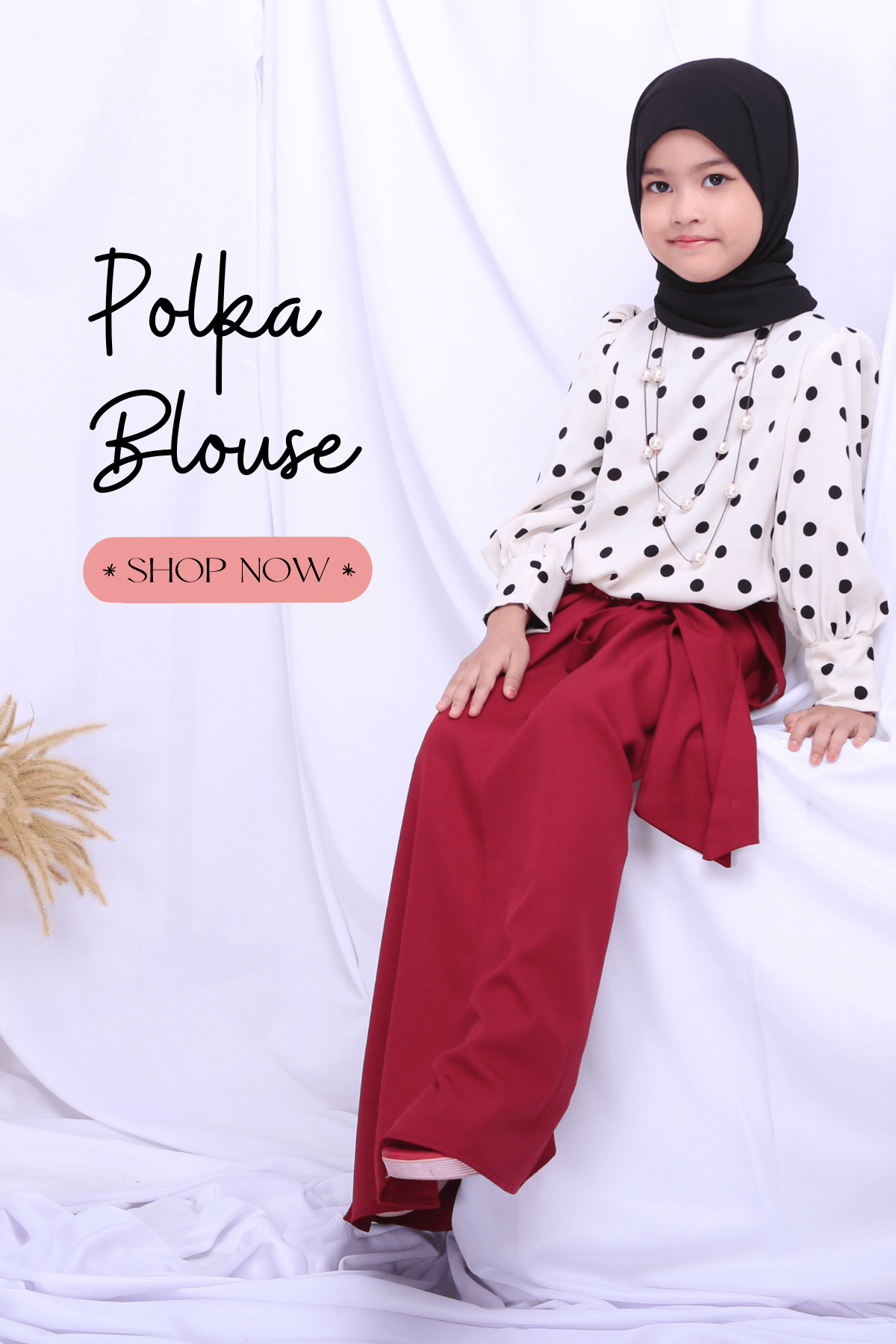 Polka Blouse Banner Kids